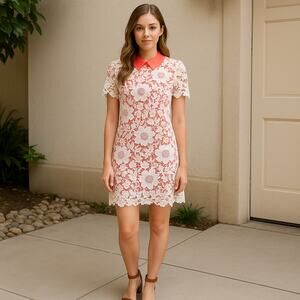 Coral Ivory Dress Lace